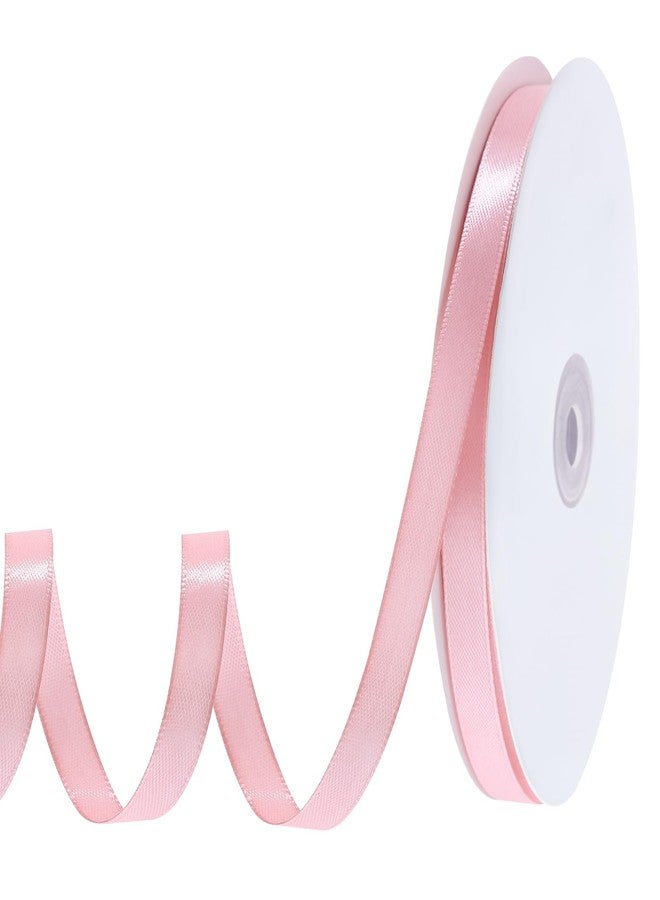 woric 120 Yards Pink Ribbon 3/8 Inch Craft Thin Satin Ribbons Valentine Ribbon for Cake Bows Lei Hair Scrapbook Gift Wrapping Wedding Party Card Valentine's Day Decorations - Image 1